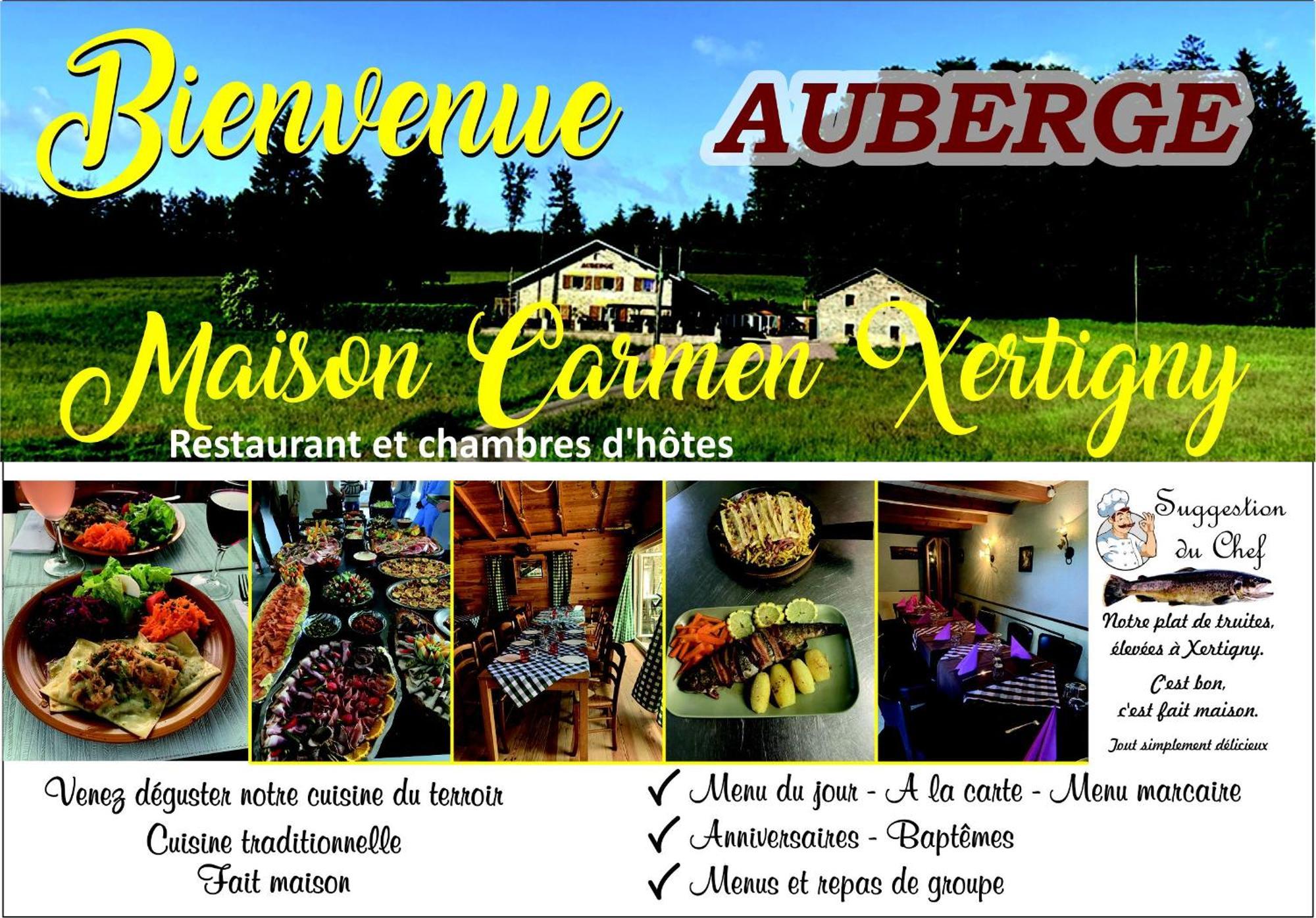 Maison Carmen - Restaurant , Meuble De Tourisme, Appartements Xertigny Bagian luar foto